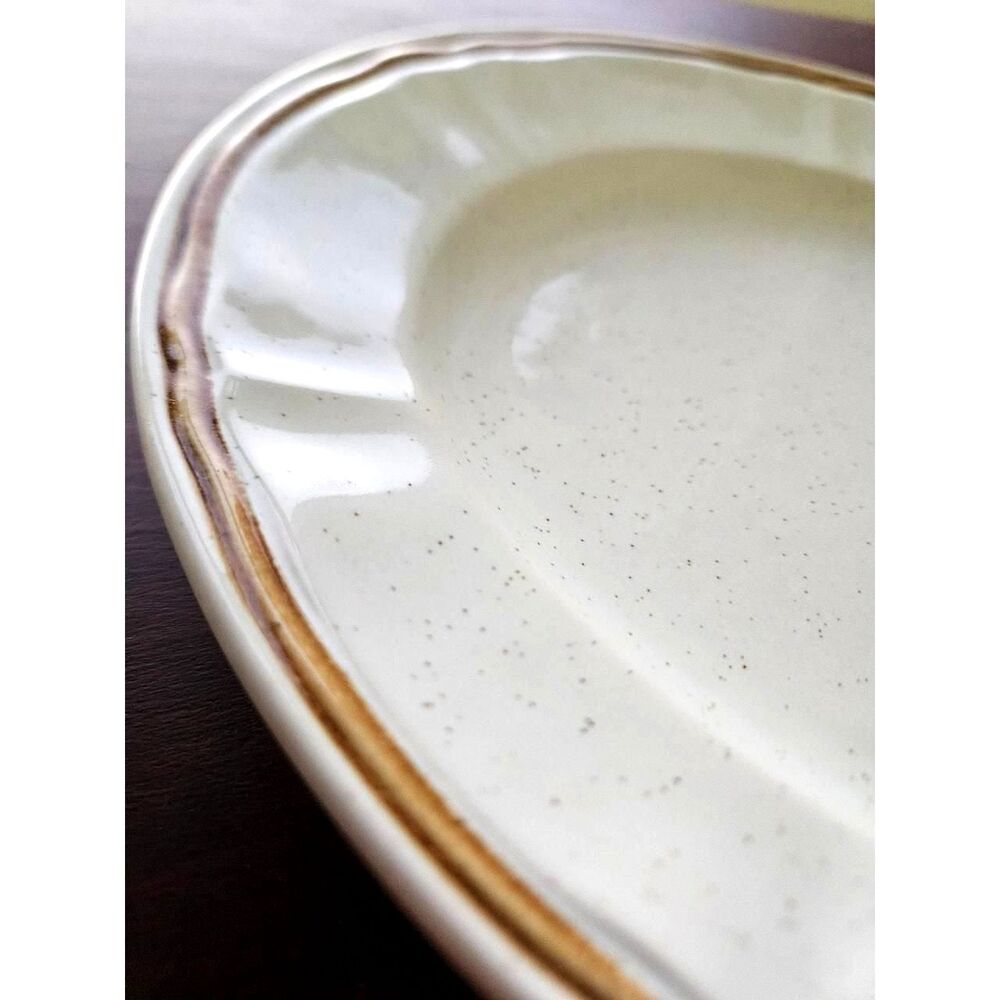 Vintage Americana Hearthside Heritage Stoneware 12.5" Oval Serving Platter Japan